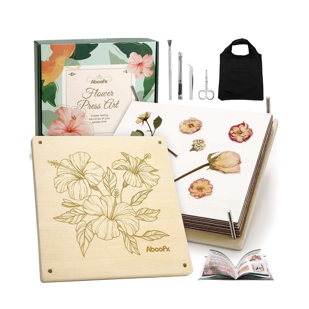 New Aboofx Flower Press Kit, Craft Kits 11"x11" 11" x 10 Layers, multicolor